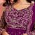 Purple color heavy wedding ceremonial wear trendy sharara dress
