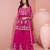 Pink color heavy wedding ceremonial wear trendy sharara dress