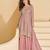Pink color ceremonial palazzo dress for girlie bridesmaid looks