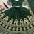 GREEN HEAVY CHINON SILK EMBROIDERY PARTY WEAR LEHENGAS CHOLI