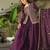 Wine color fendy silk fabric designer embroidery work ethnic sharara dress