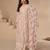 Beautiful peach color resham embroidered palazzo suit