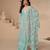 Beautiful sky blue color resham embroidered palazzo suit