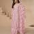 Beautiful pink color resham embroidered palazzo suit