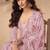 Beautiful pink color resham embroidered palazzo suit