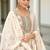 Off white color chinon fabric heavy embroidered graceful partywear palazzo set