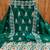 Women's dark green embroidered dress material