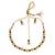 Traditional round shape filigree work gold plated choker necklace set for women