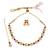 Traditional round and oval shape gold plated choker necklace set for women