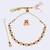 Traditional round and oval shape gold plated choker necklace set for women