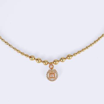 traditional gold plated choker necklace set 3