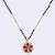 Traditional flower design black beads gold plated prncess necklace for women