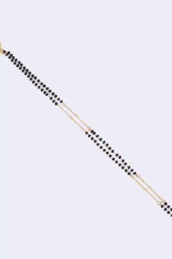 Traditional flower design black beads gold plated prncess necklace for women