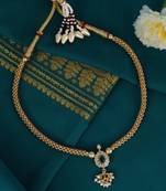 Traditional round shape golden balls gold plated choker necklace for women