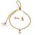 Traditional round shape golden balls latkan pearl gold plated choker necklace set for women