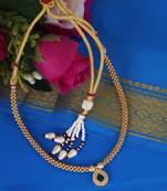 Traditional oval shape golden balls gold plated choker necklace for women