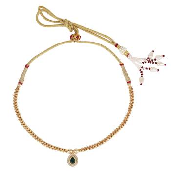 Traditional oval shape golden balls gold plated choker necklace for women 2