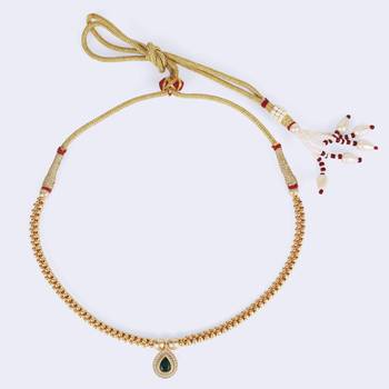 Traditional oval shape golden balls gold plated choker necklace for women 3