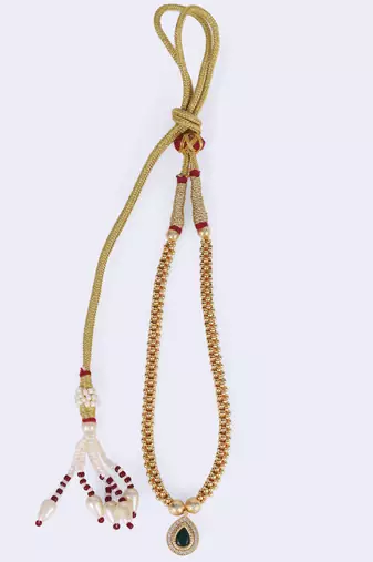 Traditional oval shape golden balls gold plated choker necklace for women