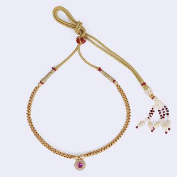 Traditional royal round shape golden balls gold plated choker necklace for women 3