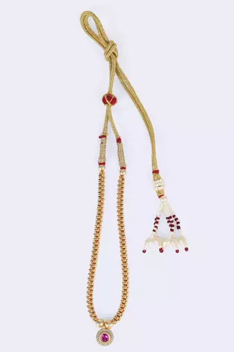 Traditional royal round shape golden balls gold plated choker necklace for women