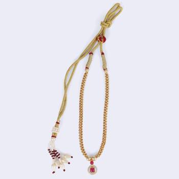 Traditional round and oval shape golden balls gold plated choker necklace for women 5