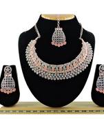 Orange designer function wear ad necklace set