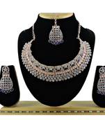 Blue designer function wear ad necklace set