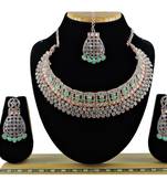 Green designer function wear ad necklace set