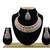 Maroon designer function wear ad necklace set