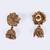 Traditional flower and rudhraksh design gold plated choker necklace set for women