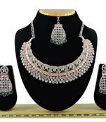 Green designer function wear ad necklace set