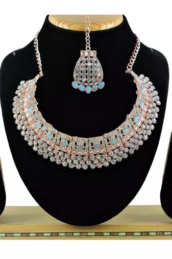 Turquoise designer function wear ad necklace set