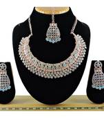 Turquoise designer function wear ad necklace set