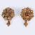 Traditional round and flower design gold plated choker necklace set for women