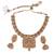 Traditional laxmi and peacock design gold plated choker necklace set for women