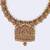 Traditional laxmi and peacock design gold plated choker necklace set for women
