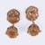 Traditional laxmi and peacock design gold plated choker necklace set for women