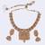 Traditional laxmi and peacock design gold plated choker necklace set for women
