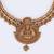 Traditional laxmi and flower design gold plated choker necklace set for women