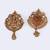 Traditional laxmi and flower design gold plated choker necklace set for women