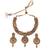 Traditional leaf flower and elephant shape gold plated choker necklace set for women