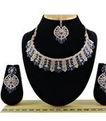 Blue designer function wear ad necklace set