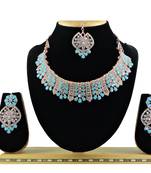Turquoise designer function wear ad necklace set