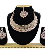 Grey designer function wear ad necklace set