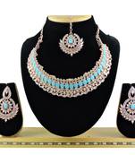 Turquoise designer function wear ad necklace set