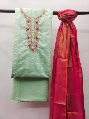 Light-Green Stone Banarasi Salwar 4
