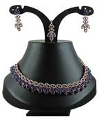 Blue designer function wear ad necklace set