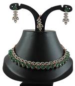 Green designer function wear ad necklace set