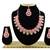 Pink designer function wear ad necklace set